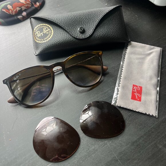 Scratched Ray-Ban Erika Polarized Sunglasses - Picture 1 of 8